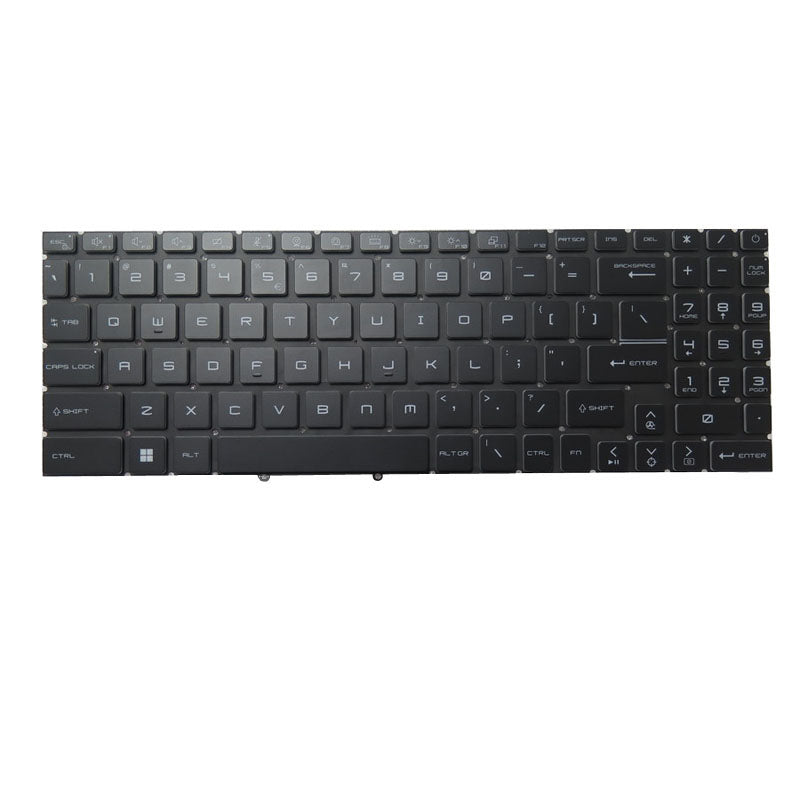 Laptop 4-zone RGB Backlight Keyboard For MSI Crosshair 17-C12V Series Crosshair 17 C12VE C12VF C12VG English US Black Without Frame New