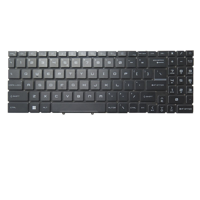 Laptop 4-Zone RGB Backlit Keyboard For MSI Pulse 17 Pulse 17 B13VFK B13VGK MS-1585 MS-17L5 United States US Black