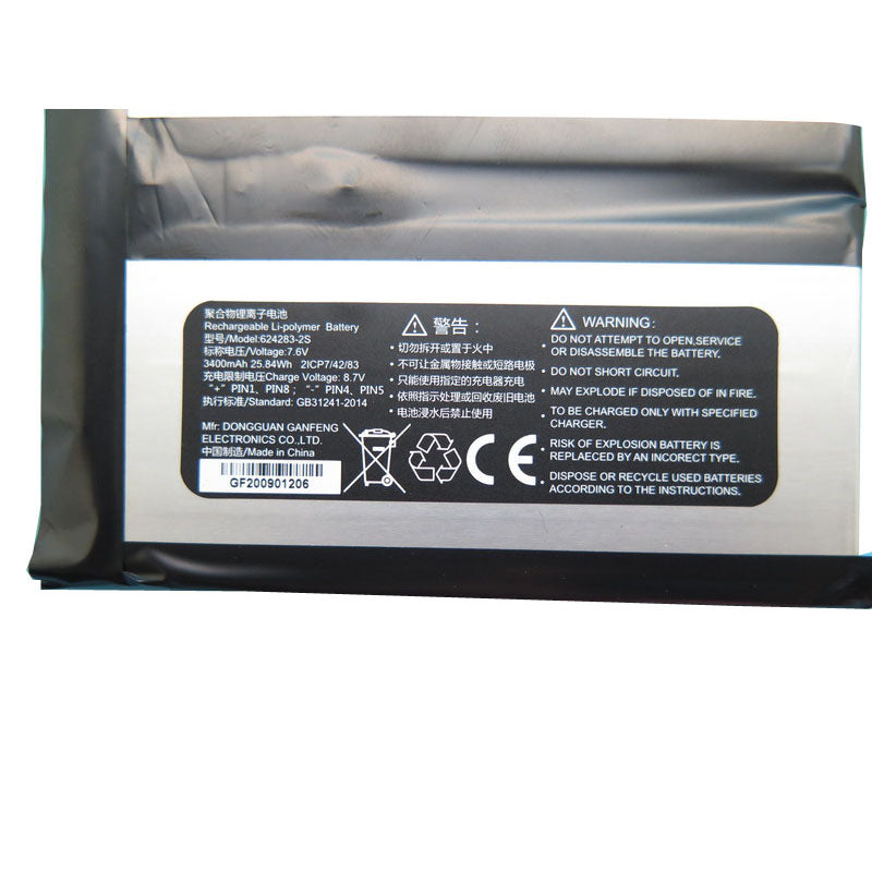 Laptop Battery For GPD 624283-2S GF-NB076-CON REV.A 7.6V 6800MAH 25.84Wh New