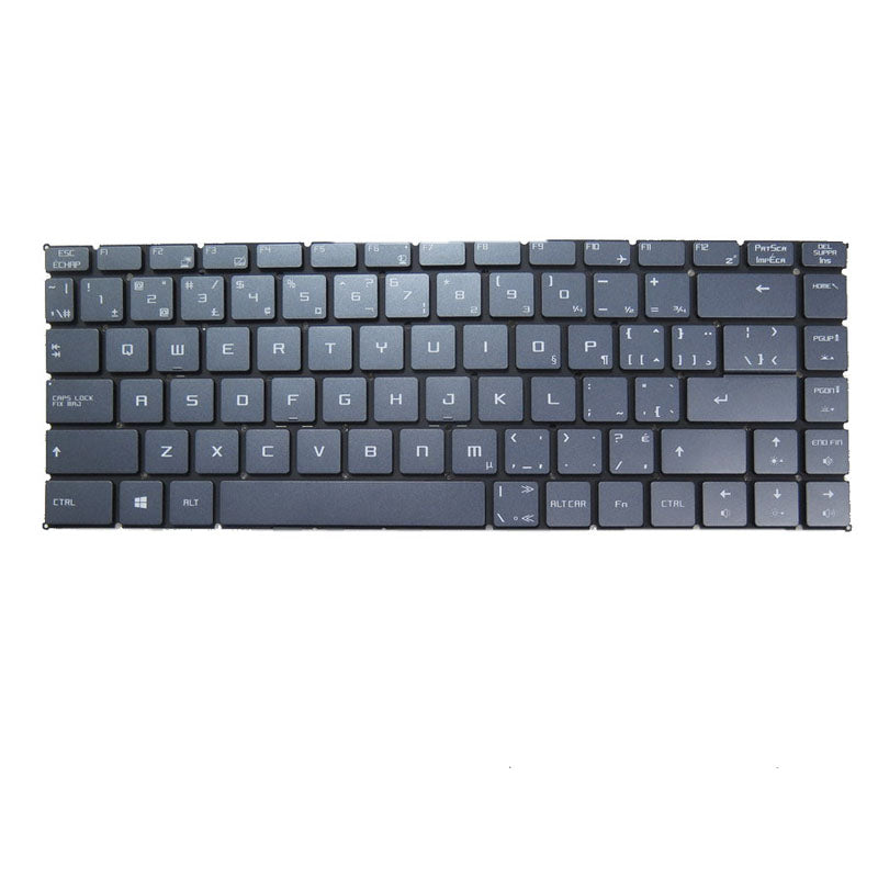 Grey Laptop Backlit Keyboard For MSI Creator 15M A9SD A9SE A10SE A10SD A10SET Canada CA Without Frame New