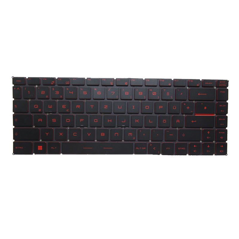 Laptop Backlit Keyboard Red Words For MSI Bravo 15 A4D A4DCR A4DDR German GR Black Without Frame New