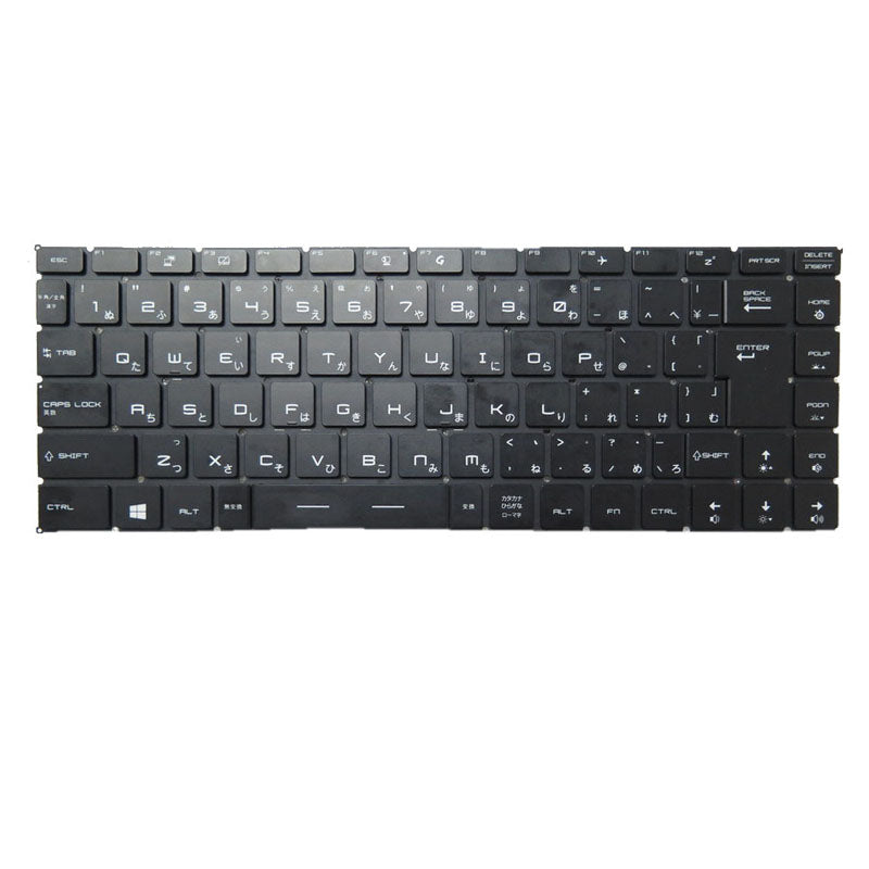 Laptop Monochrome Backlit Keyboard For MSI Creator 15M A9SD A9SE A10SE A10SD A10SET Japanese JP Black Without Frame New