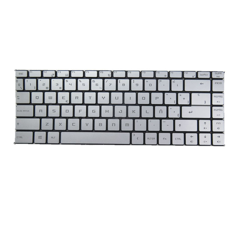 Sliver Laptop Backlit Keyboard For MSI Bravo 15 A4D A4DCR A4DDR Spanish SP Without Frame New