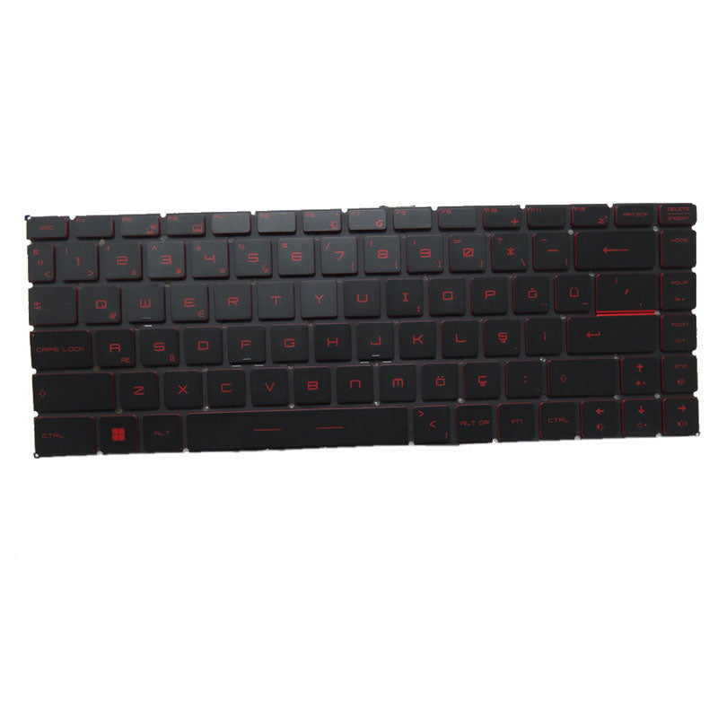Laptop Backlit Keyboard Red Words For MSI Thin GF63 12UC 12UCX 12UDX 12VE 12VF MS-16R8 Turkey TR Black Without Frame New