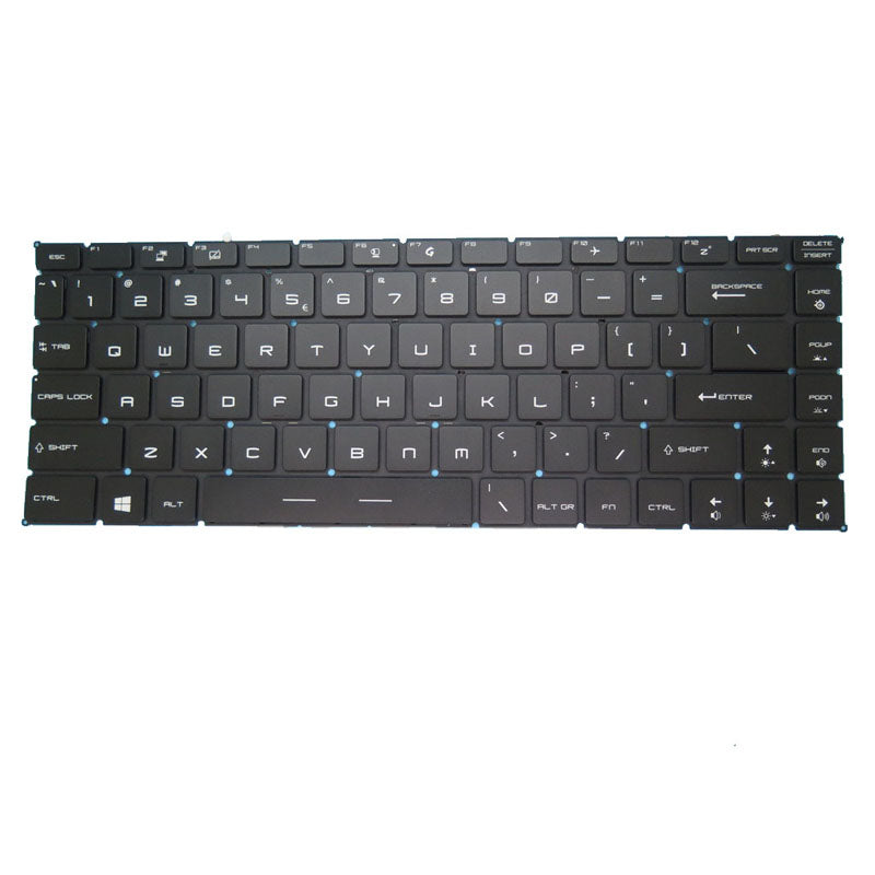 Laptop Monochrome Backlit Keyboard For MSI GF63 Thin-9S 9SC 9SCSR 9SCX 9SCXR MS-16R4 English US Black Without Frame New