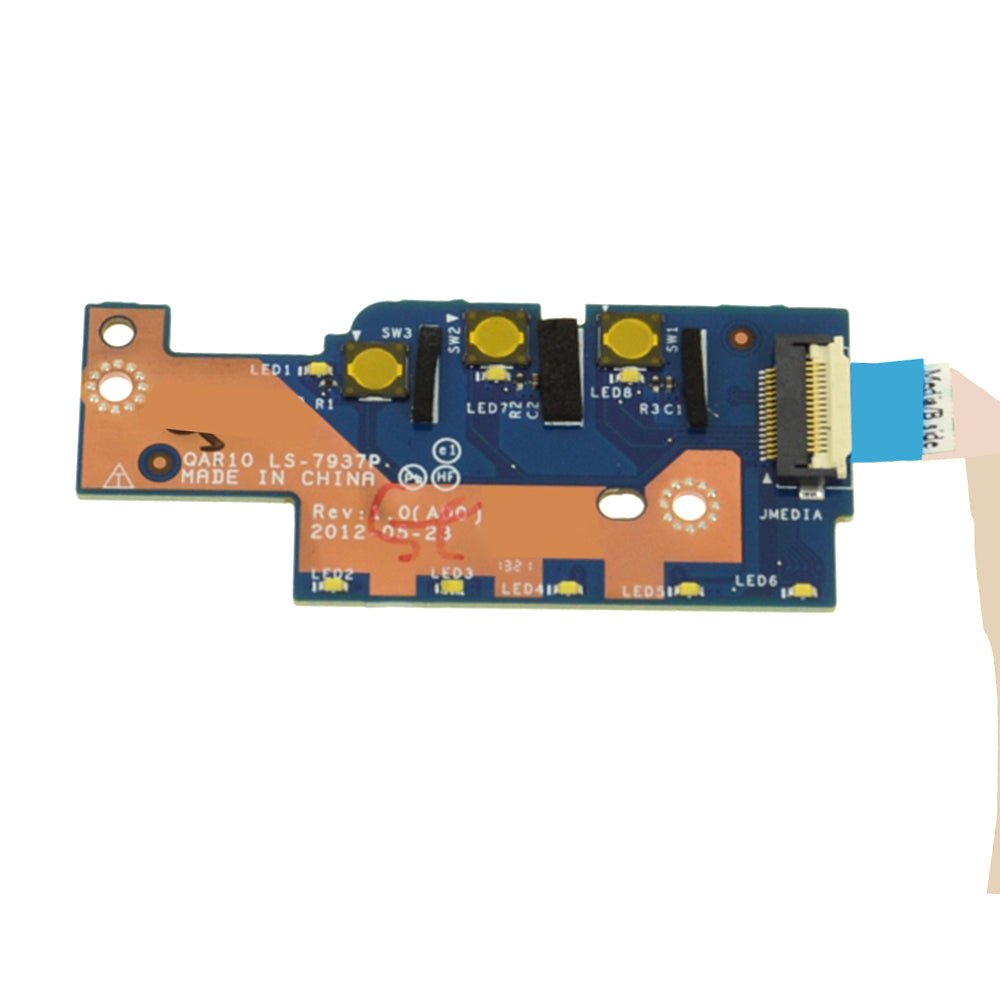 Laptop Volume Buttons Circuit Board With Cable For DELL Precision M6700 QAR10 LS-7937P 07937P 7937P New