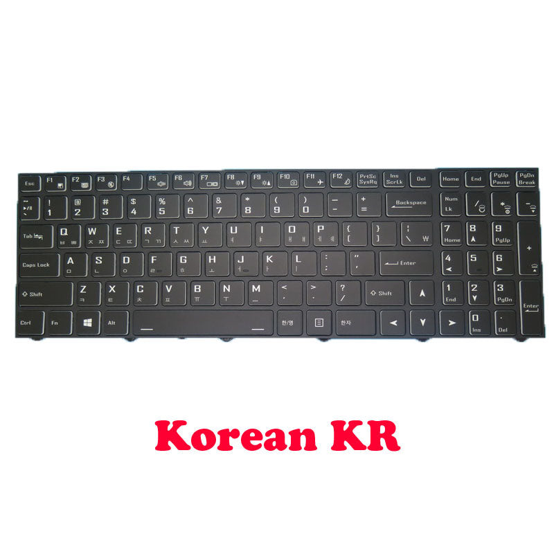 Laptop With Backlit Keyboard For 한성컴퓨터Hansung TFG2577 English US Black With Frame New