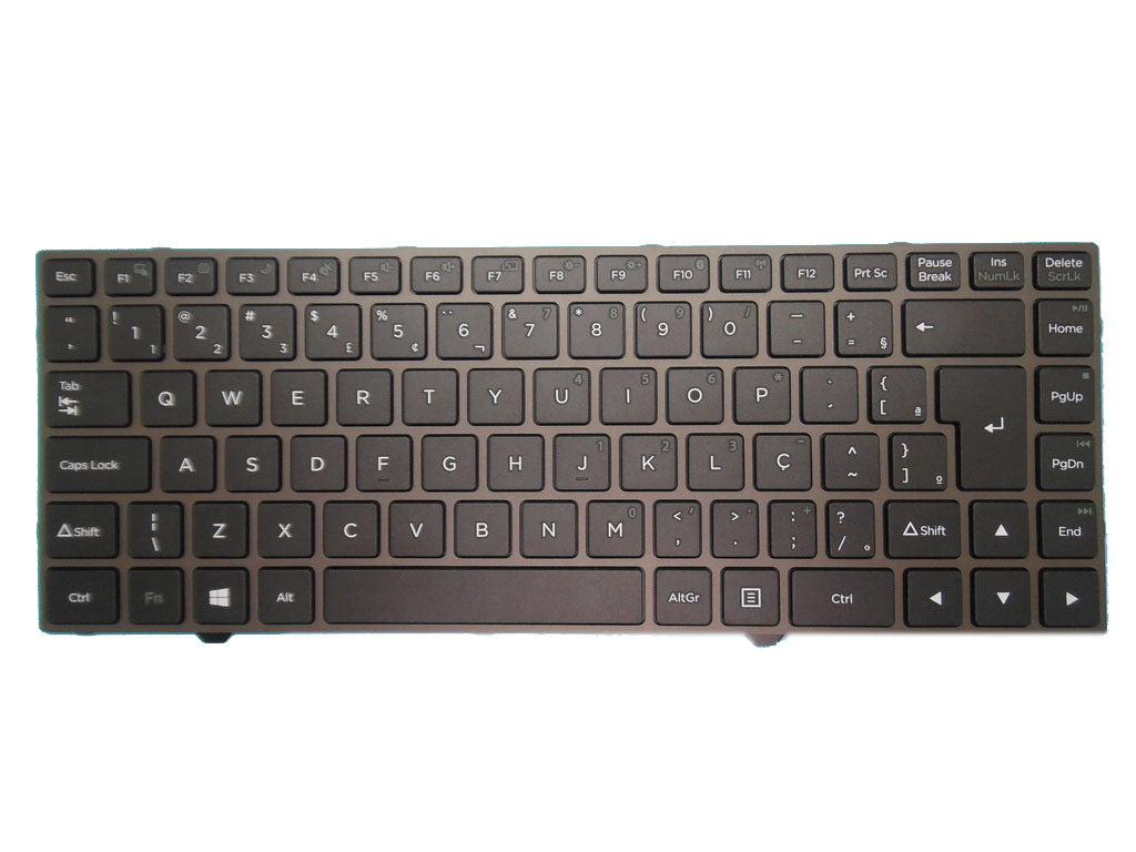 Laptop Without Point Stick Keyboard For Positivo Master N6140 N6240 N8240 N8000 No Backlit Brazil BR Gray Frame