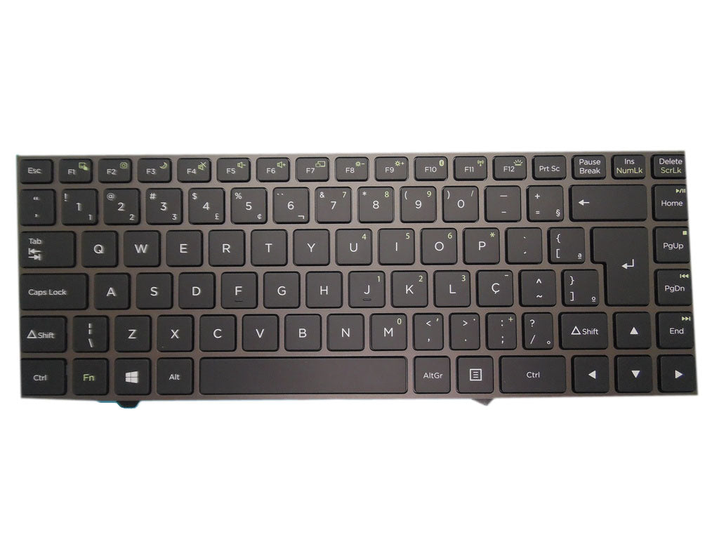 Laptop Without Point Stick Keyboard For Positivo SHM16G38PAJF51 82R-14D260-4217 Brazil BR Gray Frame And Backlit