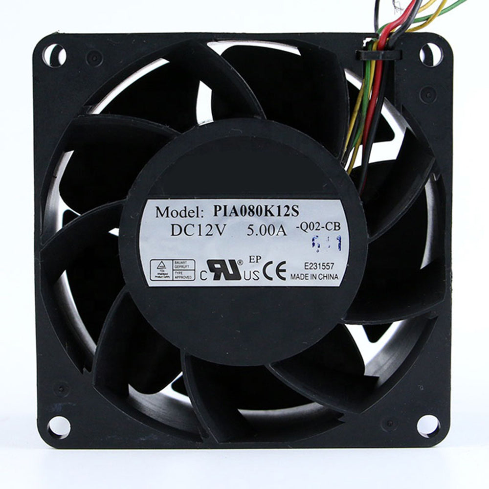 Server Fan For Foxconn PIA080K12S PIA080K12S-Q02-CB DC12V 5.00A 4PIN 80*80*38MM 13800RPM 140CFM New