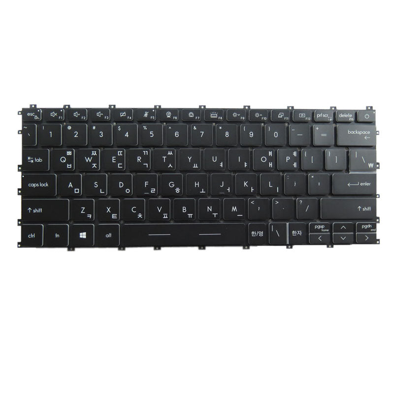 Laptop Backlit Keyboard For MSI Summit E13 Flip Evo 11th MS-13P2 Summit E13 Flip A11MT Summit E13 Flip Evo A11MT MS13P2 Korean KR Black No Frame