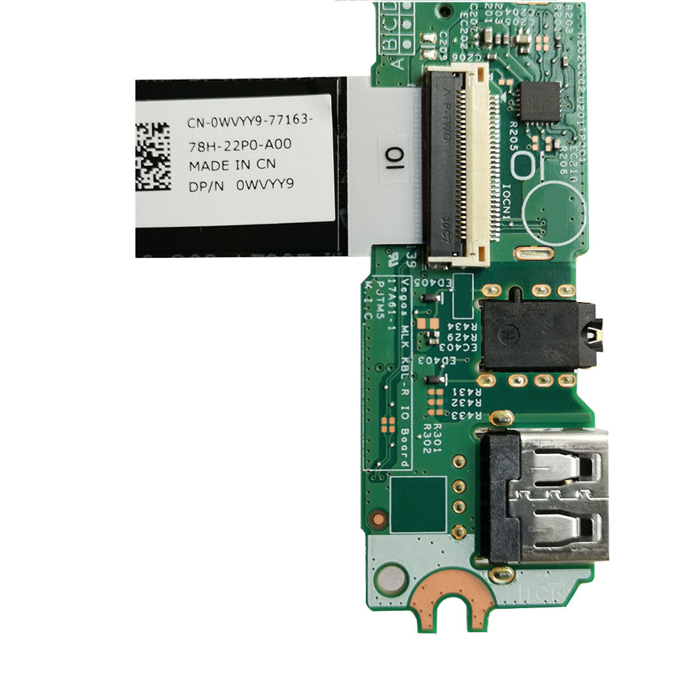 Laptop Audio Port / USB / SD Card IO Circuit Board With Cable For DELL Inspiron 15 3565 3567 3576 00H3J3 0H3J3 0WVYY9 WVYY9 New