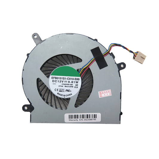 Cooling Fan For DELL Inspiron 24 5488 Vostro 24 5450 5460 All-in-One 0DYKW1 DYKW1 BAZA1015R2U P009 DC12V 1.0A Compatible EFB0151S1-C010-S99 4PIN New