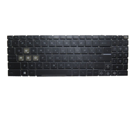 Blue Laptop Monochrome Backlit Keyboard For MSI GE78 HX 13V 13VI 13VH 13VG Raider GE78HX SmartTP 13V 13VG Arabia AR Black Without Frame