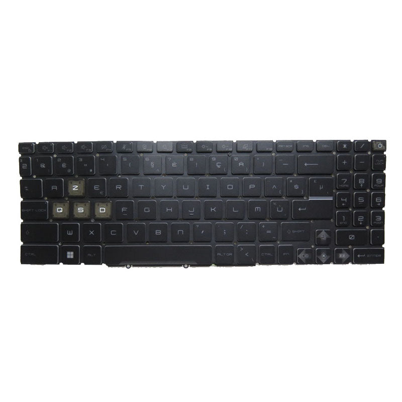 Blue Laptop Monochrome Backlit Keyboard For MSI GE68 HX 13V 13VF 13VG MS-15M2 Belgium BE Black Without Frame