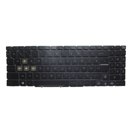 Blue Laptop Monochrome Backlit Keyboard For MSI GE78 HX 13V 13VI 13VH 13VG Raider GE78HX SmartTP 13V 13VG Belgium BE Black Without Frame