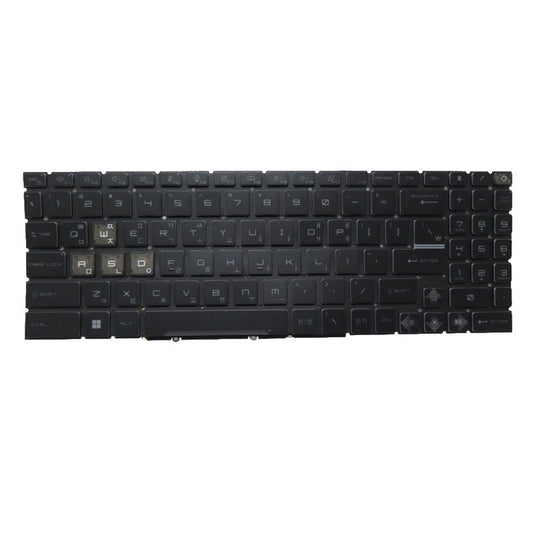 White Laptop Single Zone Blue Monochrome Backlit Keyboard For MSI Crosshair 15-B12U Series Crosshair 15 B12U B12UGSZ B12UGZ B12UEZ English US Without Frame New