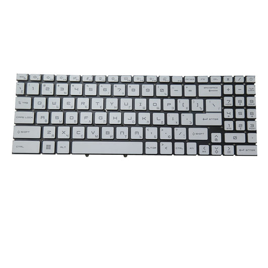 White Laptop RGB Keyboard For MSI Crosshair 15-C12V Series Crosshair 15 C12VE C12VF C12VG Russian RU Without Frame New