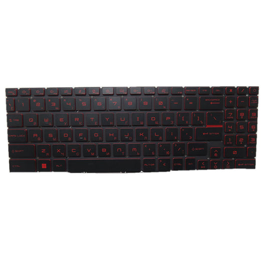 Laptop White Monochrome Backlit Keyboard For MSI Sword 17-A11 Series Sword 17 A11UC A11UD A11UE A11SC Russian RU Black Without Frame New