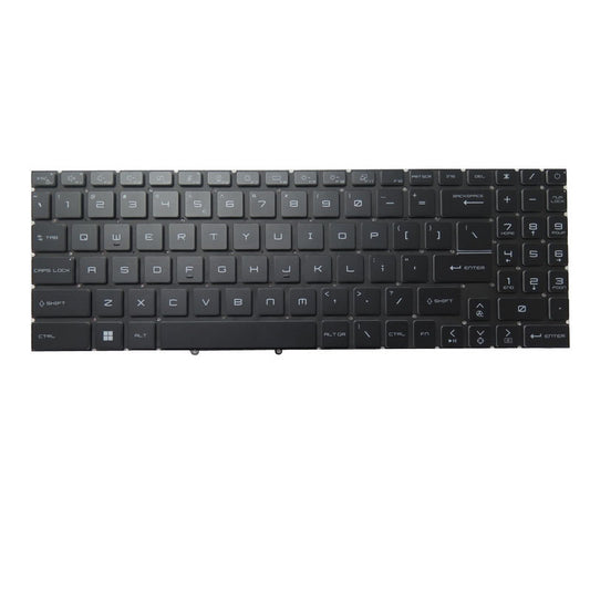 Laptop 4-zone RGB Backlight Keyboard For MSI Crosshair 17-C12V Series Crosshair 17 C12VE C12VF C12VG English US Black Without Frame New