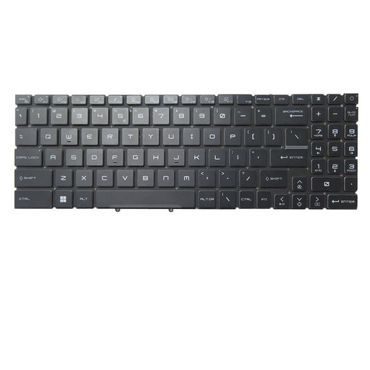 Laptop 4-Zone RGB Backlit Keyboard For MSI Pulse 17 Pulse 17 B13VFK B13VGK MS-1585 MS-17L5 United States US Black