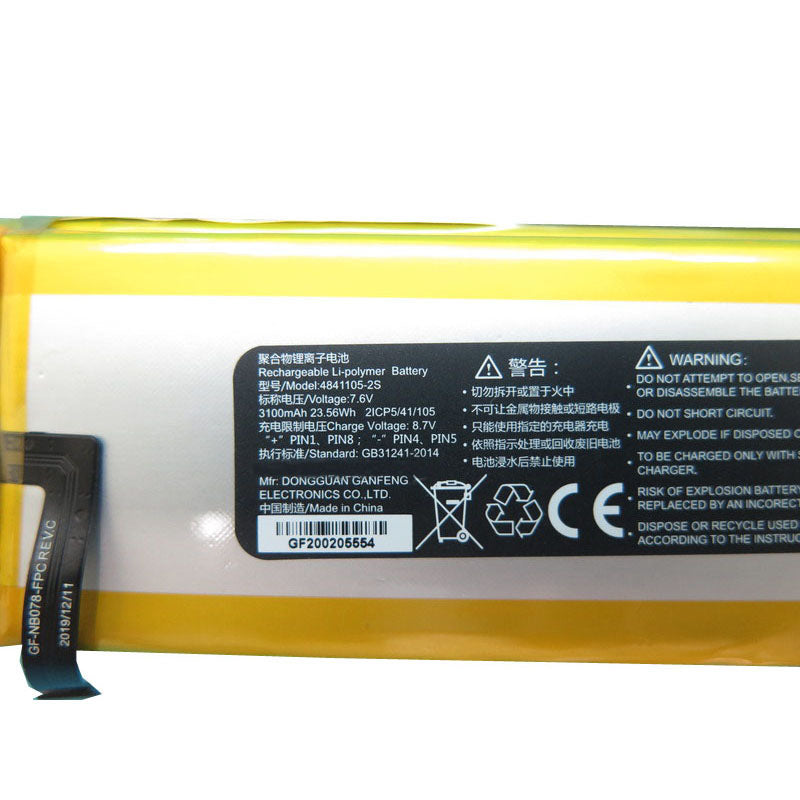Laptop Battery For GPD 4841105-2S 7.6V 3100MAH*2 6 Inch Handheld Gaming 2 overlapping New