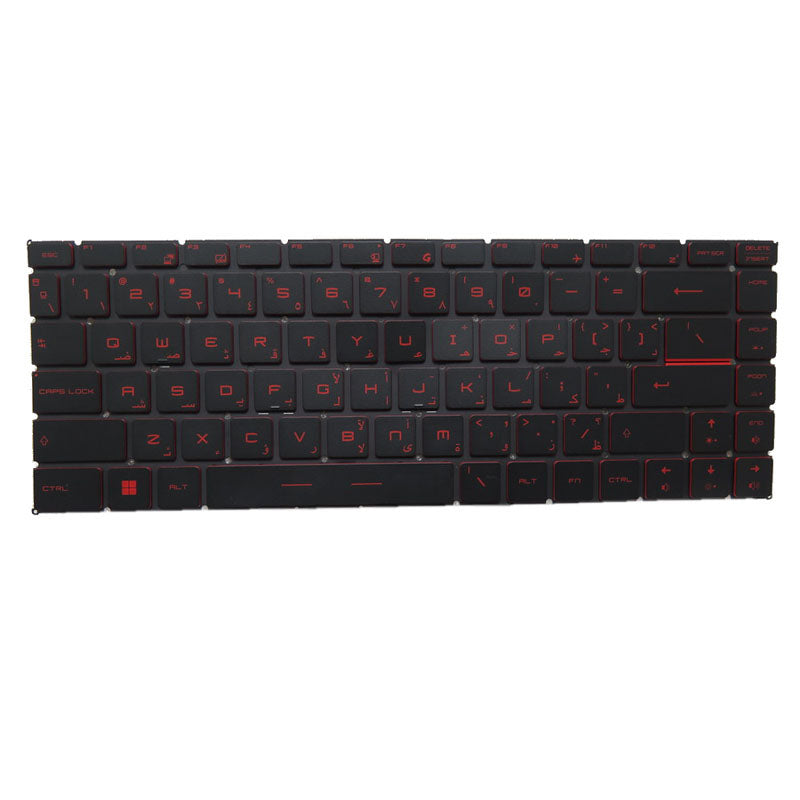 Laptop Backlit Keyboard Red Words For MSI Bravo 15 A4D A4DCR A4DDR Arabia AR Black Without Frame New
