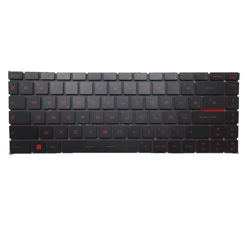 Laptop Backlit Keyboard Red Words For MSI WP65 9TH WS65 8SK 8TK 9TJ 9TK 9TL 9TM French FR Black Without Frame New