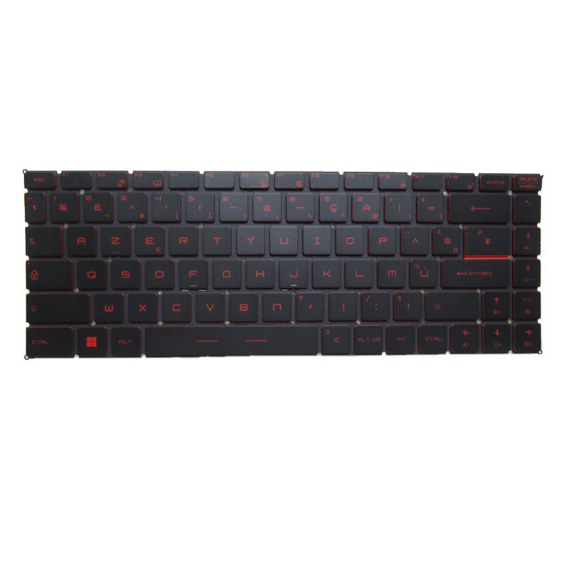 Laptop Backlit Keyboard Red Words For MSI GF63 Thin 11UC 11UD 11SC 11SCV MS-16R6 French FR Black Without Frame New