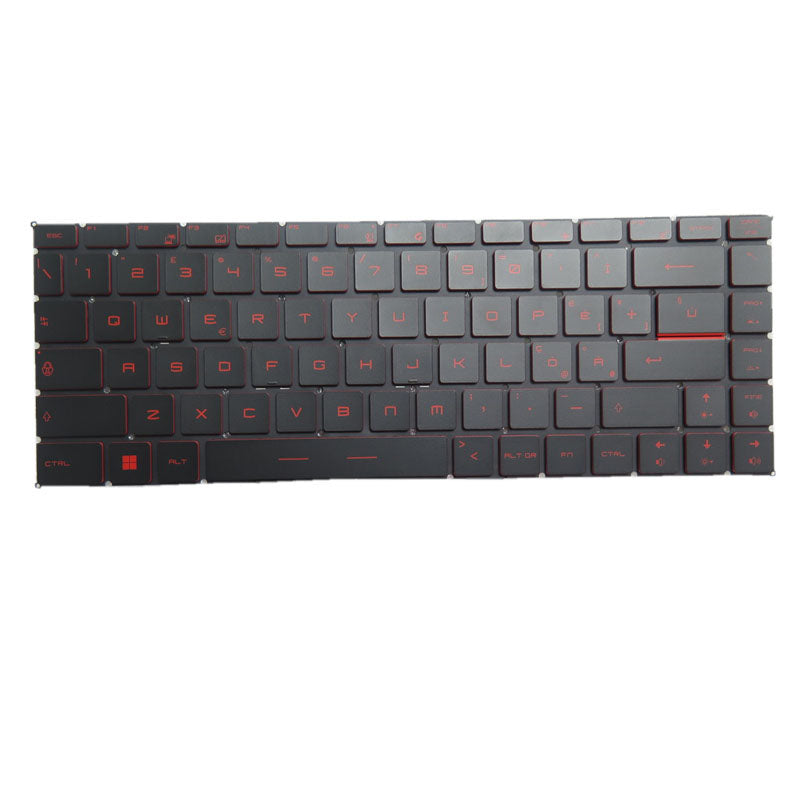 Laptop Backlit Keyboard Red Words For MSI Bravo 15 A4D A4DCR A4DDR Italy IT Black Without Frame New