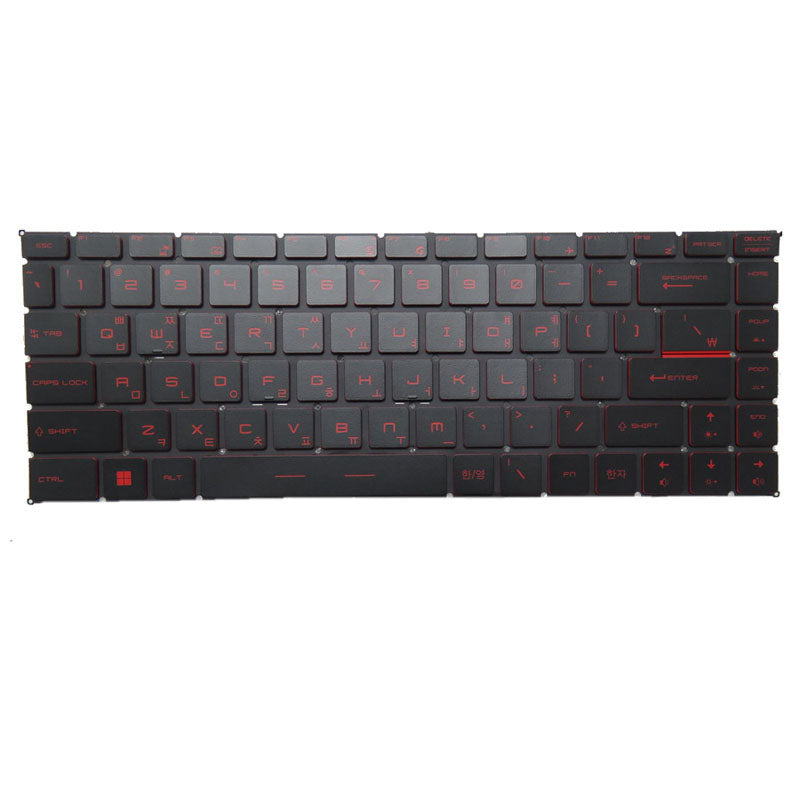 Laptop Backlit Keyboard Red Words For MSI WP65 9TH WS65 8SK 8TK 9TJ 9TK 9TL 9TM Korean KR Black Without Frame New