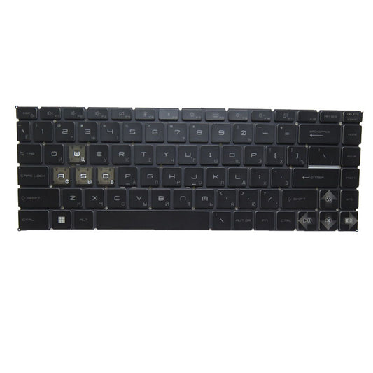 Laptop Backlit Keyboard For MSI Bravo 15 A4D A4DCR A4DDR Russian RU Black Without Frame New