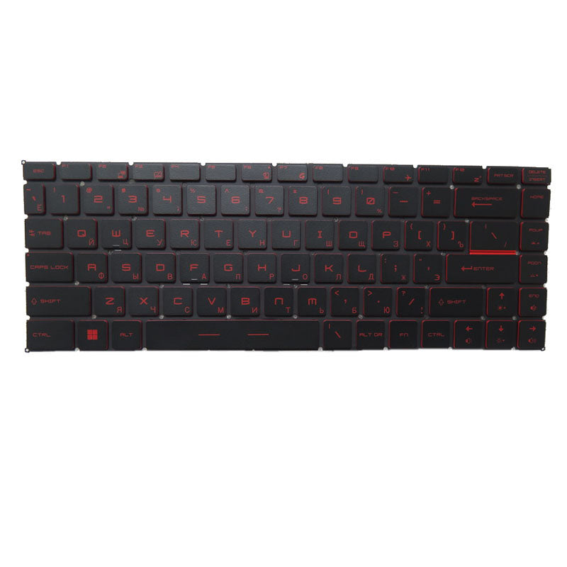 Laptop Backlit Keyboard Red Words For MSI Bravo 15 A4D A4DCR A4DDR Russian RU Black Without Frame New