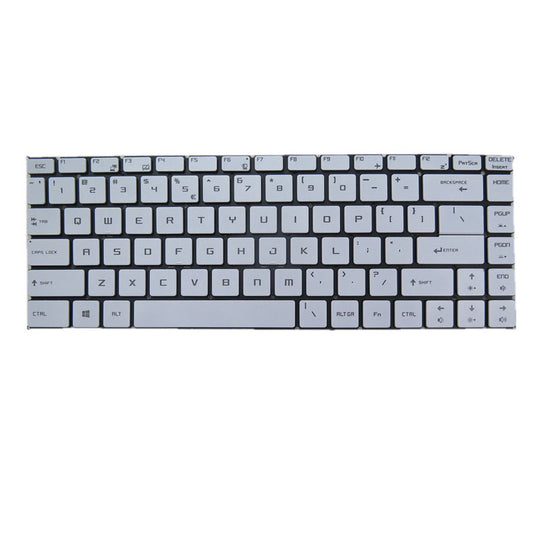 White Laptop Backlit Keyboard For MSI Creator 15M A9SD A9SE A10SE A10SD A10SET English US Without Frame New
