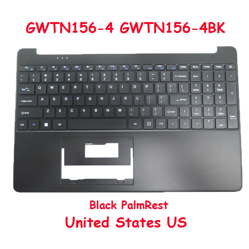 Laptop Black PalmRest&Keyboard For Gateway GWTN156-4 GWTN156-4BK English US No Touchpad