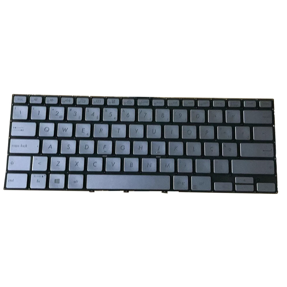 Laptop Keyboard For ASUS Zenbook Flip 14 Q406D Q406DA Portuguese PO Silver With Backlit