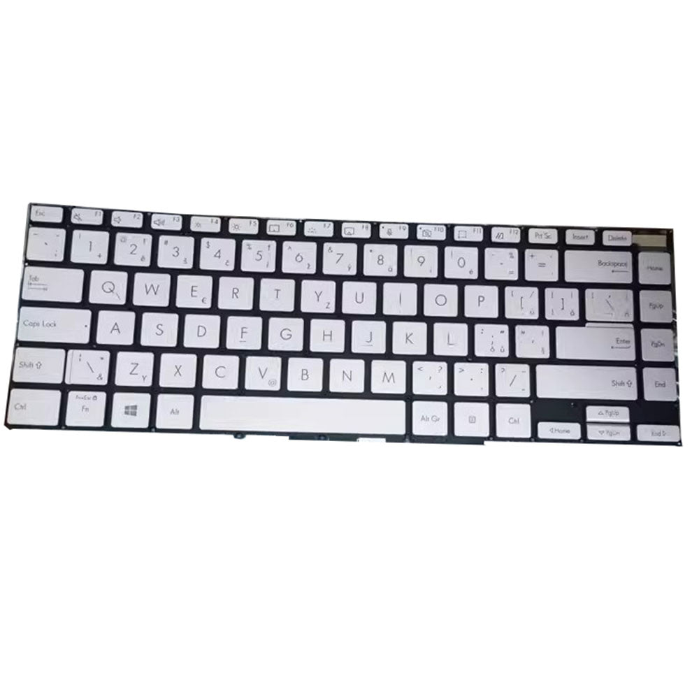 Laptop Keyboard For ASUS Zenbook 14 Flip OLED UP5400EA Czech CZ Silver With Backlit