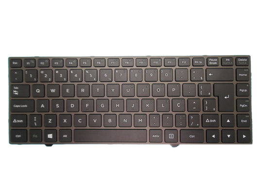 Laptop Without Point Stick Keyboard For Positivo Master N6140 N6240 N8240 N8000 No Backlit Brazil BR Gray Frame