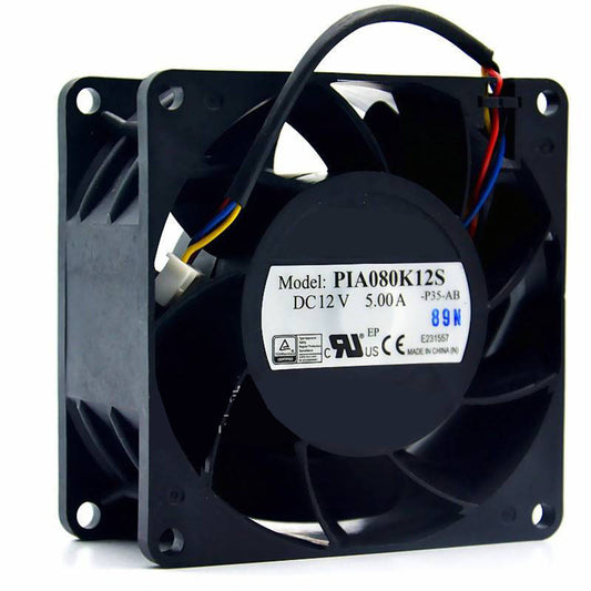 Server Fan For Foxconn PIA080K12S PIA080K12S-P35-AB 8038 DC12V 5.00A 8CM 4PIN New