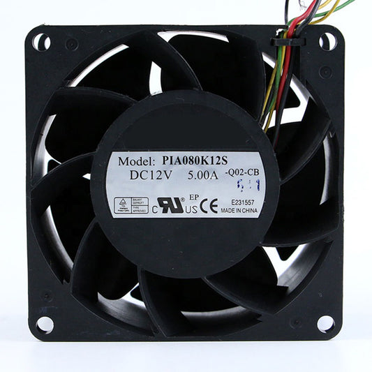 Server Fan For Foxconn PIA080K12S PIA080K12S-Q02-CB DC12V 5.00A 4PIN 80*80*38MM 13800RPM 140CFM New