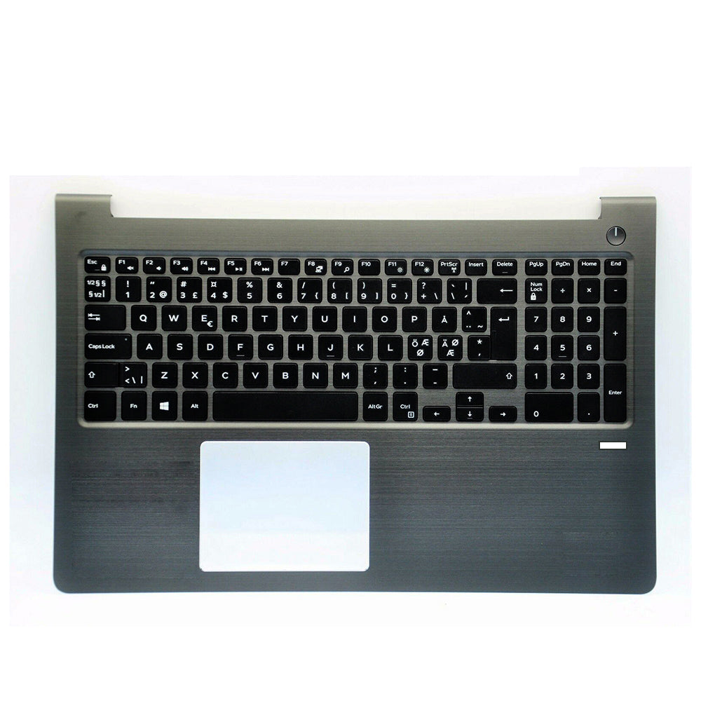 Laptop Palmrest For DELL Vostro 15 5568 V5568 0FCN57 FCN57 Without Backlit Nordic NE Keyboard With Fingerprint Hole Upper Case New